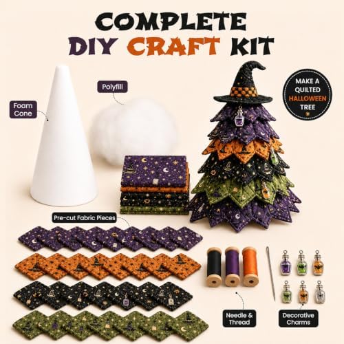Daily Partner DIY Halloween Quilted Fabric Tree Kit - Image 2