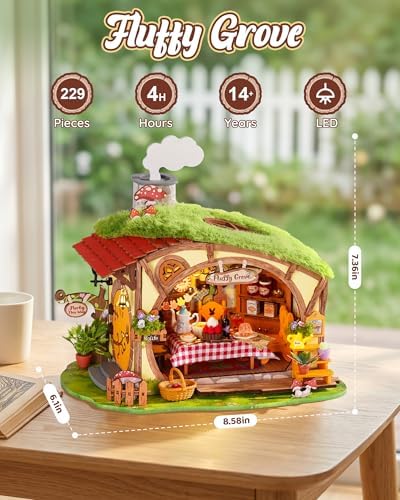 Rolife DIY Miniature Forest Fairy House Kits-Fluffy Grove Beginner-Friendly - Image 5