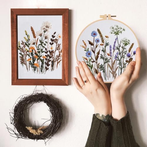 COCOMOX Floral Embroidery Kit for Beginners, Cross Stitch Practice Kits - Image 4