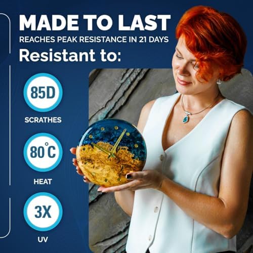 Craft Resin Deep Pour Epoxy Resin Kit. 2” Pours, Crystal Clear - 1.5 Gallon - Image 4