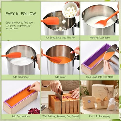 Soap Making Kit for Adults All-in-One DELUXEPRO DIY Soap Making Supplies - Image 7
