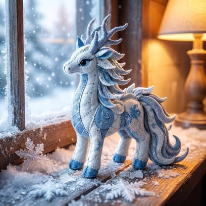 Arctic Winter Guardians DIY Patchwork Kit - 3D Felt Animal Sewing Kit - DIY Patchwork Animal Kit for Beginners, Handmade Felt Craft Kit for Home Decor & Creative Gift (blue3) - Image 2
