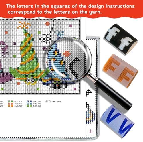 ZFFLYH Latch Hook Kits, Latch Hook Rug Kit for Adults Beginner Halloween Hat Latch Hook Kits with Printed Canvas 52X38cm/20.5 Inch X15 Inch - Image 5