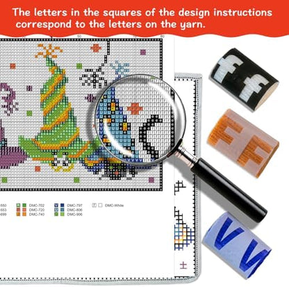 ZFFLYH Latch Hook Kits, Latch Hook Rug Kit for Adults Beginner Halloween Hat Latch Hook Kits with Printed Canvas 52X38cm/20.5 Inch X15 Inch - Image 5