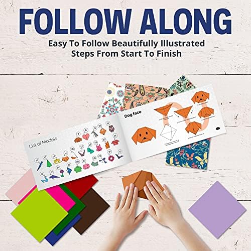 Origami Paper | 350 Origami Paper Kit | Set Includes - 300 Sheets 20 Colors 6x6 | 50 Traditional Japanese Patterns | Origami Book 25 Easy Colored Projects | Kids Crafts | Christmas Gifts for boys 8-12 - Image 4
