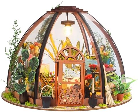 DIY Miniature House Kit, DIY Book Nook with LED Light | 3D Puzzles for Adults and Teens, Tiny Greenhouse Building Kits for Bookshelf Decor, Relaxing Gift for Craft Lovers | Starry Garden by Soothee
