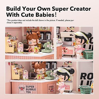 Super Creator-Mini Blocks Model Building Set for Adults, Miniature Plastic House Kit Super Store-Building Blocks Toys for Adult, DIY Crafts/Hobbies for Adult (Double Joy Bubble Tea) - Image 5