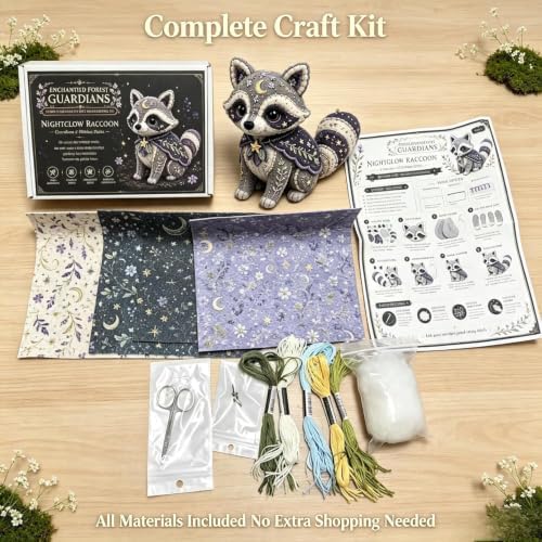 Woodland Friends DIY Felt Patchwork Kit, Pastoral Wild Creatures Handicraft Activity, Textile Hobby, DIY Fabric Animal, Unique Roseate Doll Ornament (Rabbit) - Image 3