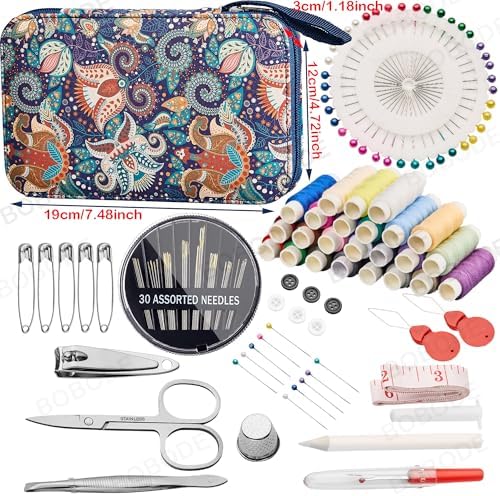 130 PCS Paisley Printing Sewing Kit with All Sewing Supplies Accessories - Image 2