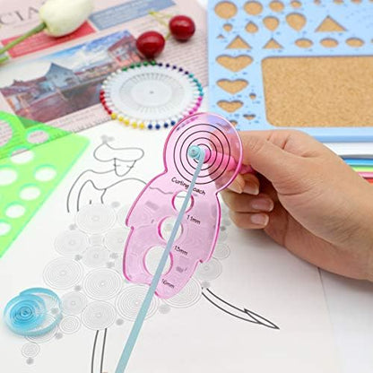 KITANIS 9 Pieces Multifunctional Slotted Quilling Tool and Supplies Kit Ergonomic for Beginner, Advanced Quiller, DIY, Handcraft, Scrapbooking, Card Making, Bookbinding and Origami - Image 5