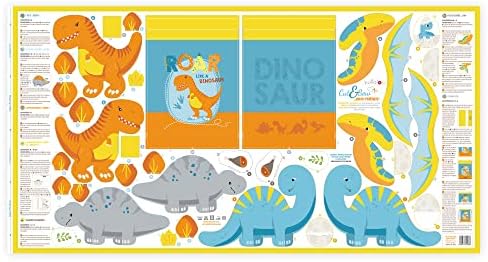 kullaloo Sewing kit for Kids Beginners - DIY Craft for Girls & Boys - Cut & Sew Fabric Panel Dinosaur (Dino Friends) - Image 3