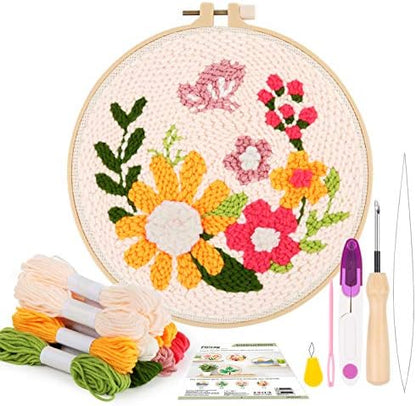 Pllieay Punch Needle Embroidery Starter Kits for Kids and Adults Beginners by Pllieay