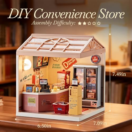 Miniature House Kit, 92-Piece Convenience Store for Kids 8+ - Image 2