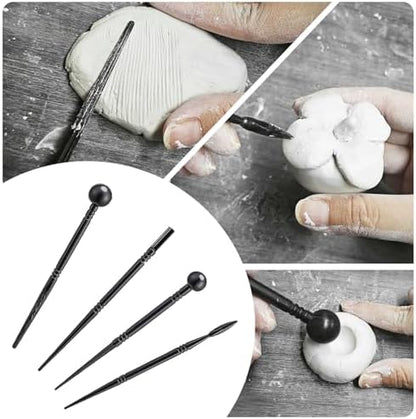EIGTWEN 100ml Air Dry Clay Glaze and 29pcs Clay Tools Kit, Gloss Varnish - Image 6
