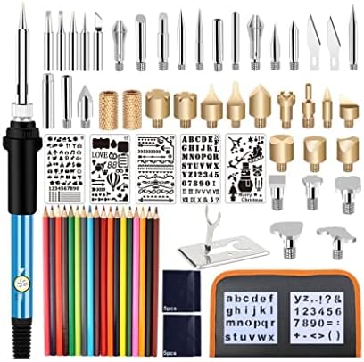 Grafken 71PCS Wood Burning Kit, Temperature 200~450°C, Wood Burning Kit, Wood Burning Tool with Soldering Iron Tip for Embossing/Engraving/Welding (Color : Blue) by Unknown
