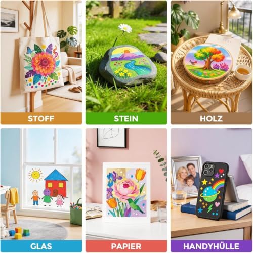 Betem48 Colors Dual Tip Acrylic Paint Markers, Fabric Decorating Kits - Image 2