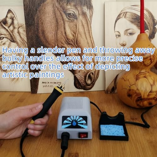 FIRElood LH20 Wood Burning Kit,Wood Burning Tool, Adjustable Temperature Wood Burner Kit,professional wood burning kit for Adults Beginners Craft,pyrography pen Comes With 30Pyrography Wire Tips - Image 5