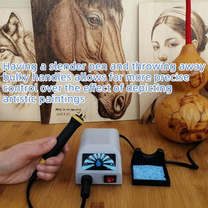 FIRElood LH20 Wood Burning Kit,Wood Burning Tool, Adjustable Temperature Wood Burner Kit,professional wood burning kit for Adults Beginners Craft,pyrography pen Comes With 30Pyrography Wire Tips - Image 5