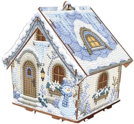 FRANDEK Wooden House Diamond Art Painting Kit for Adults (Winter Snow) by FRANDEK