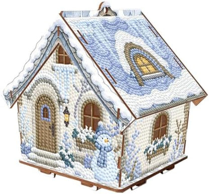 FRANDEK Wooden House Diamond Art Painting Kit for Adults (Winter Snow) by FRANDEK