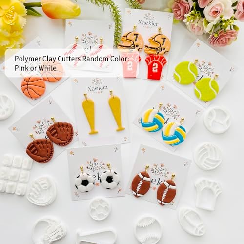 Xaekicr Sports Theme Polymer Clay Cutters Set – Multiple Shapes Clay Cutters for Polymer Molds, Clay Earring and Tools - Image 2