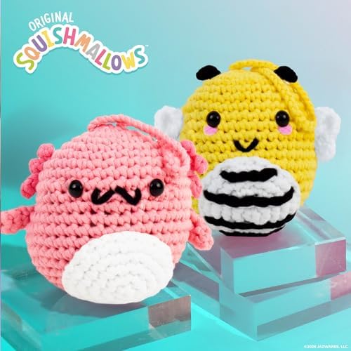 Original Squishmallows™ Crochet Kit – Archie Bag Charm, Axolotl Crochet Kit for Beginners with Yarn, Starter Hooks, Step-by-Step Tutorials, DIY Craft, Great Teen Gifts - Image 6