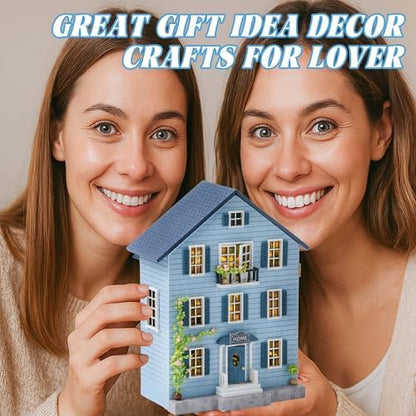 Kisoy Romantic and Cute Dollhouse Miniature DIY House Kit Creative Room Perfect DIY Gift for Friends, Lovers and Families (Molan House) - Image 4