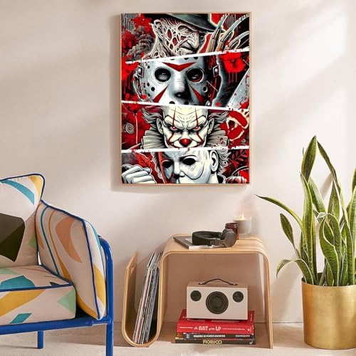 Halloween Stamped Cross Stitch Kits for Beginners Adults - Fear Counted Cross Stitch Kits Needlepoint Cross-Stitch Patterns Dimensions Needlecrafts Embroidery Kits Arts and Crafts 11.8X15.7inch - Image 3