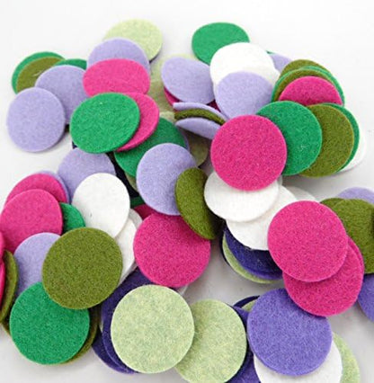 YSKWA 128 Wool Blend Felt 1" Circles - English Garden Colors - Made in USA - OTR Felt - Image 2