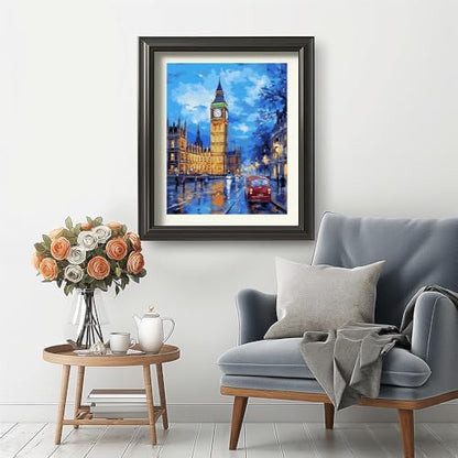 Natuyalo Big Ben Paint by Numbers Kit for Adults - London Cityscape Paint by Number on Canvas Without Frame, DIY Acrylic Painting for Ideal Gift Home Wall Decor (16x20 Inch) - Image 3