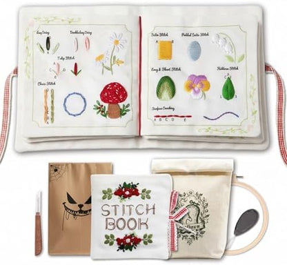 TenDawn Embroidery Stitch Book Kit for Beginners, 32 Essential Stitches by Unknown