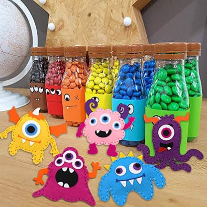 CiyvoLyeen Kids Sewing Kit Crafts – Little Monsters Felt Plush DIY Craft Adopt A Monster Educational Sewing Set for Kids Beginner Craft Kit Set of 8 - Image 6