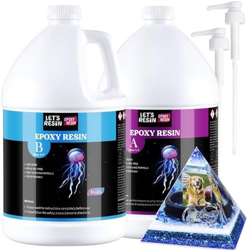 2 Gallon Epoxy Resin with Pumps,Bubble Free & Crystal Clear Resin Epoxy Kit by LETSRESINEPOXYRESIN