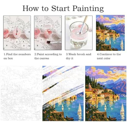 ZRIZQ Paint by Numbers Kit for Adults Beginner Landscape,City Scape,16x20 - Image 4