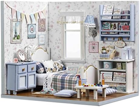 CUTEROOM DIY Miniature House Kit - Mini Craft Rooms for Adults with LED Lights, Realistic Mini Dollhouse Kit Building Model Kit, Creative Home Decor Gift- Sunshine Overflowing by CUTEROOM