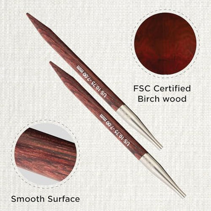 KnitPro Dreamz Interchangeable Circular Needles 4" (10cm) | US Size 10.75 (7mm) - Image 2