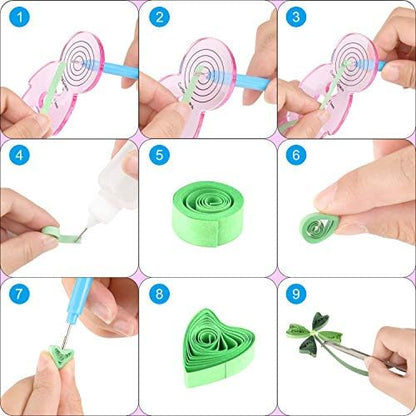 TUPARKA 19 Pcs Paper Quilling Kits 45 Colors 900 Strips Quilling Art Paper DIY Craft - Image 7