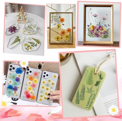 210 Pcs Dried Pressed Flowers for Resin, Dried Pressed Flowers for Crafts, Bulk Natural Dried Flowers Kit with DlY Butterfly Stickers&Tweezers for Resin Molds, Candles, Soap,Jewelry Making, Art Crafts - Image 6