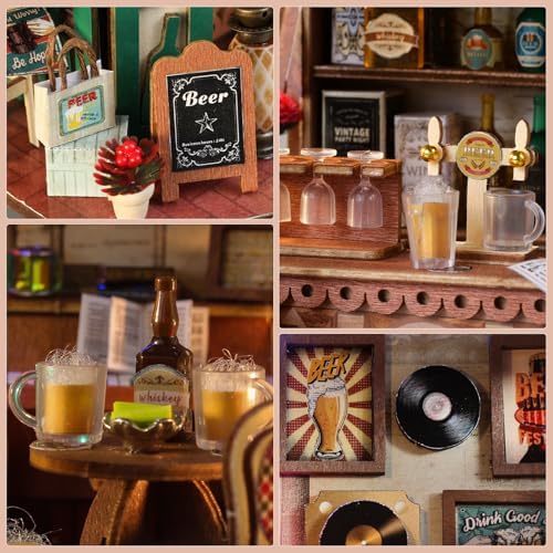DIY Miniature House Kit, Mini House Building kit for Adults,Beer Bar - Image 4