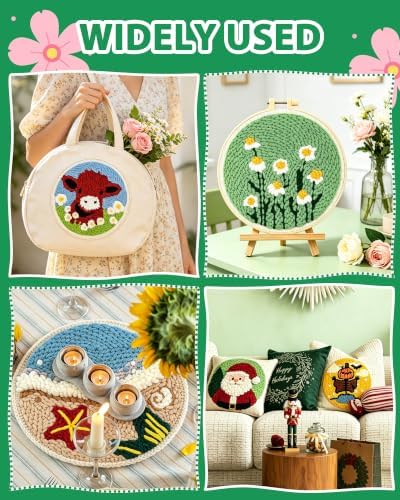 FIVEIZERO Punch Needle Kit for Beginners,Daisy Patterns Craft Kit - Image 6