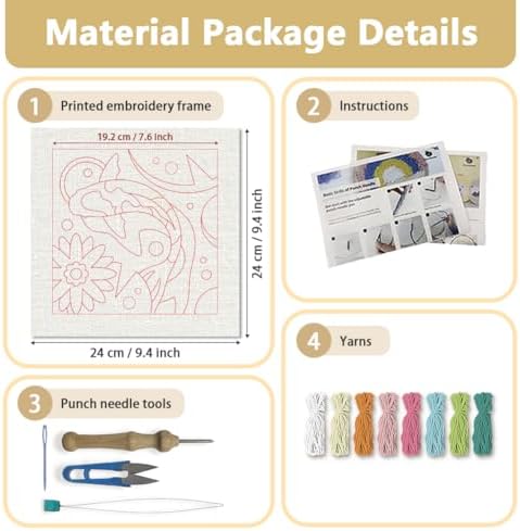 DOODLREAM Fish DIY Punch Needle Embroidery Kit for Beginner - Image 2