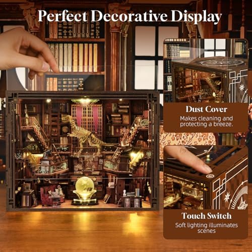 Beyond Library Max Book Nook Kit, DIY 3D Wooden Miniature Dollhouse Puzzle - Image 3