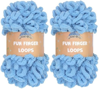 JubileeYarn Fun Finger Loops Yarn - Maritime Blue - 2 Skeins by BambooMN