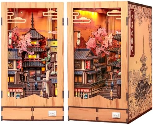 Cutefun DIY Book Nook Kit - Japanese Kyoto 3D Wooden Puzzle 400+ Pieces by Cutefun