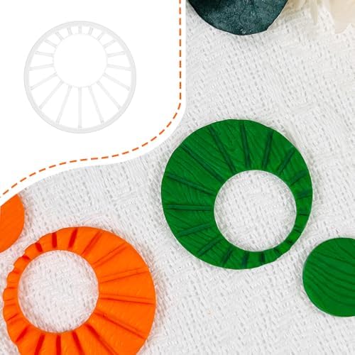 Xaekicr Sunburst Ring Polymer Clay Cutters – Textured Circle Clay Cutters and Tools for Polymer Clay Jewelry Making and DIY Earrings by Xaekicr