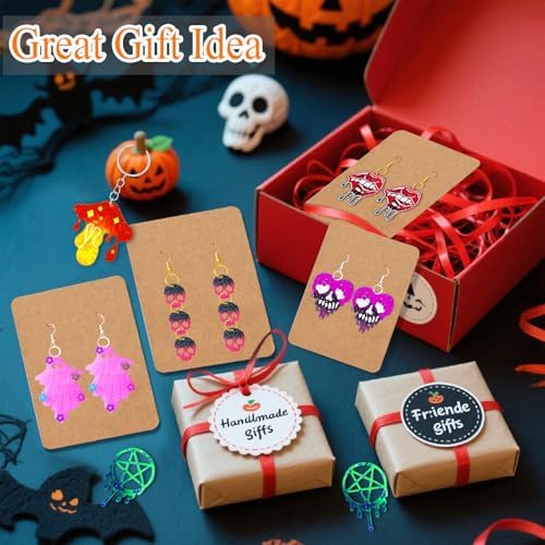 17 Pairs Dripping Halloween Resin Earring Molds with 40 Hooks for Halloween - Image 5