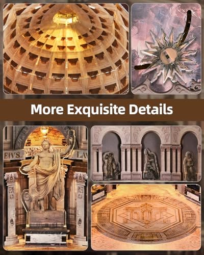 MiniCity Pantheon Book Nook Kit, DIY Miniature Architecture Model with LED - Image 3