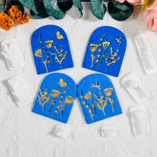 Xaekicr Polymer Clay Molds Nature Garden Set – 7PCS Botanical and Insect Texture Clay Molds for Polymer Clay Jewelry, Floral Clay Tools for Earrings, Crafts and Nature-Inspired Designs - Image 3