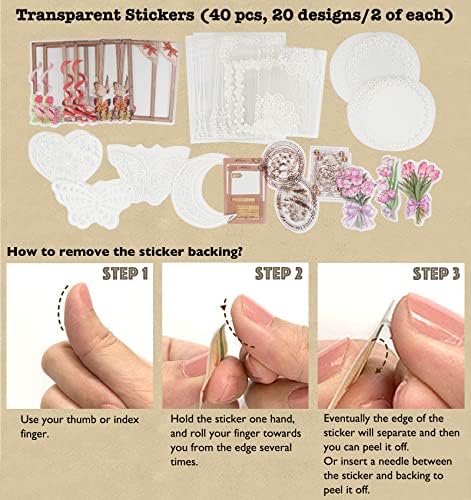 Knaid 200 Piece Vintage Ephemera Bundle - Paper & Sticker Kit for Junk Journaling, Scrapbooking, Planners, Bullet Journals, Collage, Decoupage - Cottagecore Themed - Pastel/Earthy Tones - Image 5