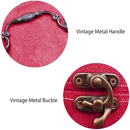2 Layers Sewing Kits with Vintage Box Sewing Accessories Supplies Kits for Adults Kids Beginner Travel Sewing Basket Metal Handle Red - Image 5